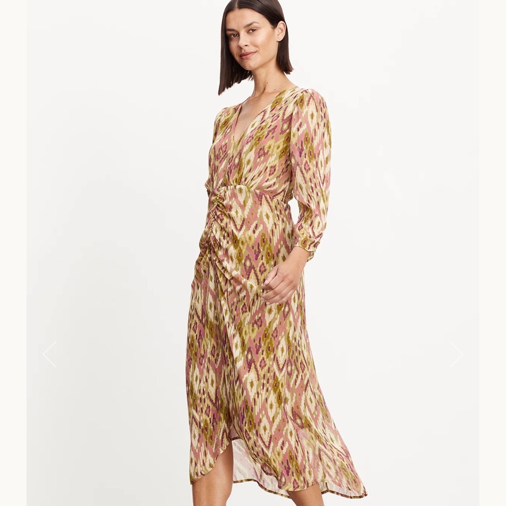 Velvet by Graham & Spencer Cailey Printed Rouched Dress